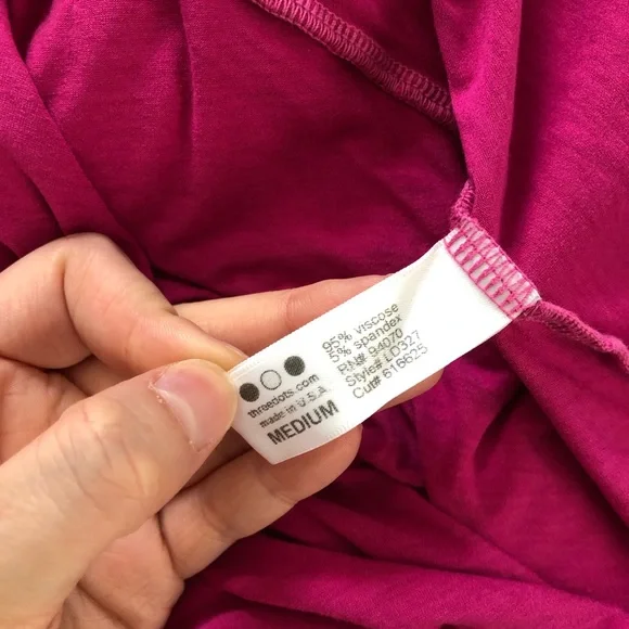 Three Dots Hot Pink Flowy Skater Circle Skirt - Picture 8 of 8